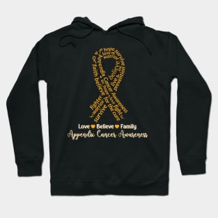 Appendix Cancer Awareness 2024 Family Men Women Kids Friends Hoodie